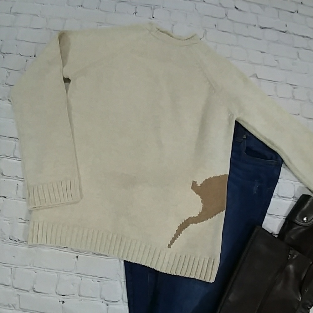 NWT Coldwater Creek Prancing Deer Sweater - Picture 5 of 8